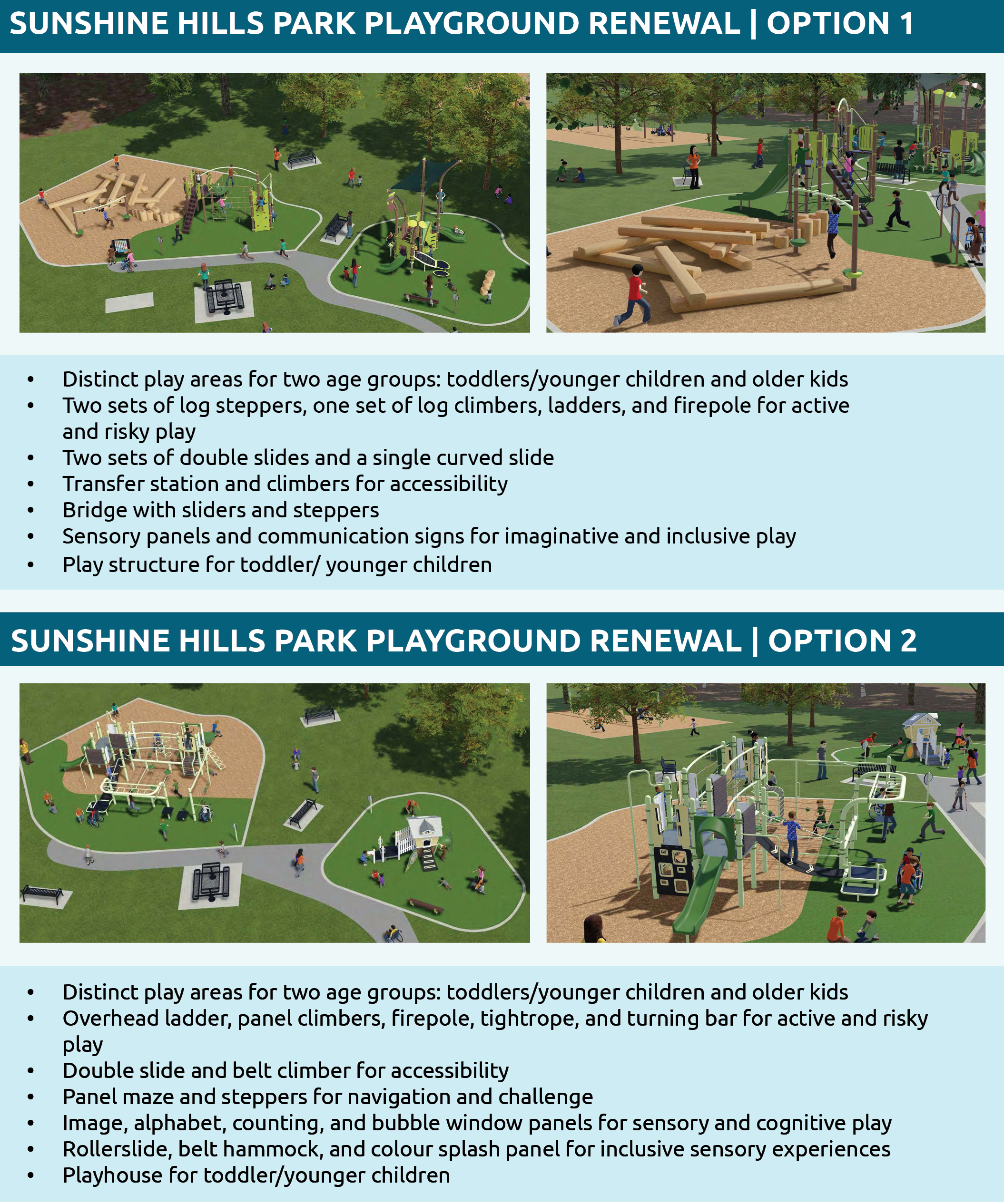 Sunshine Hills Park Playground Options