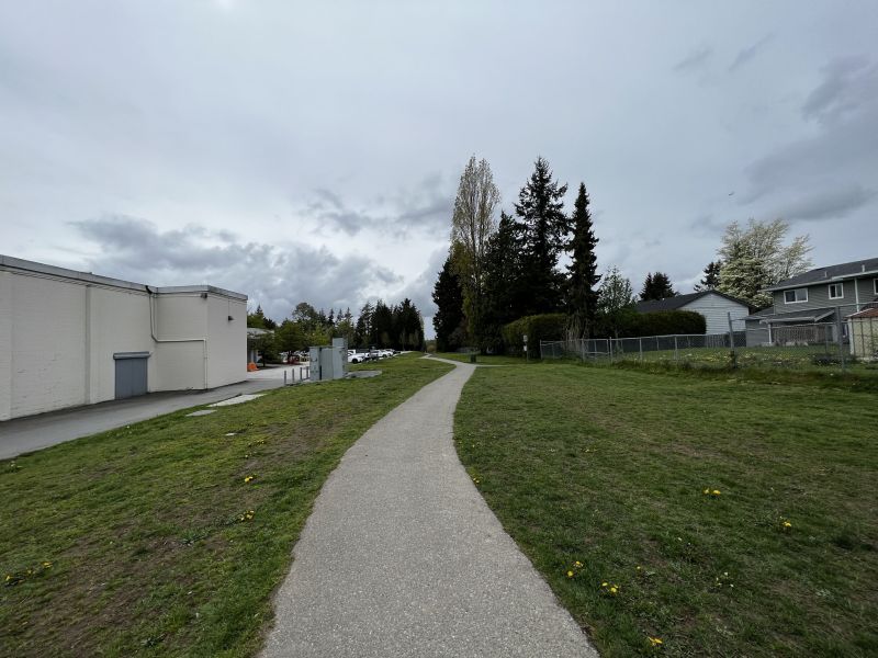 Looking west through existing off-leash dog area