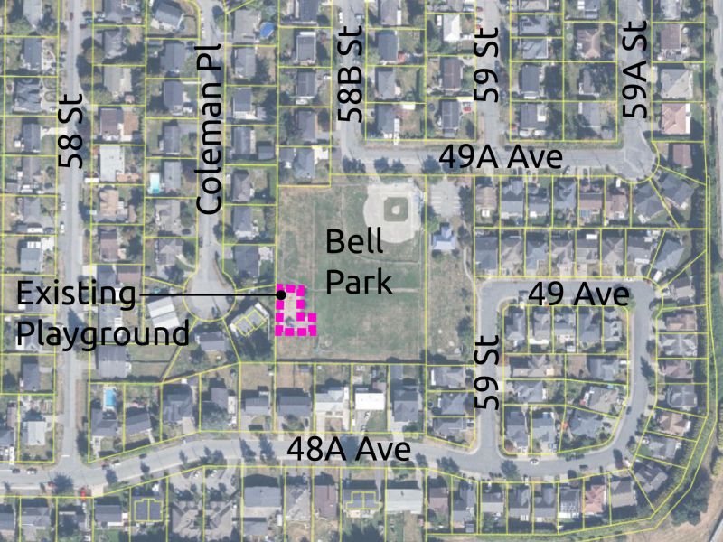 Bell Park Playground - Location Map