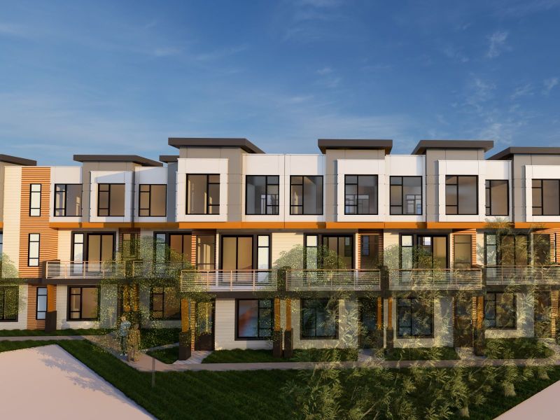 Townhouses - View looking north 