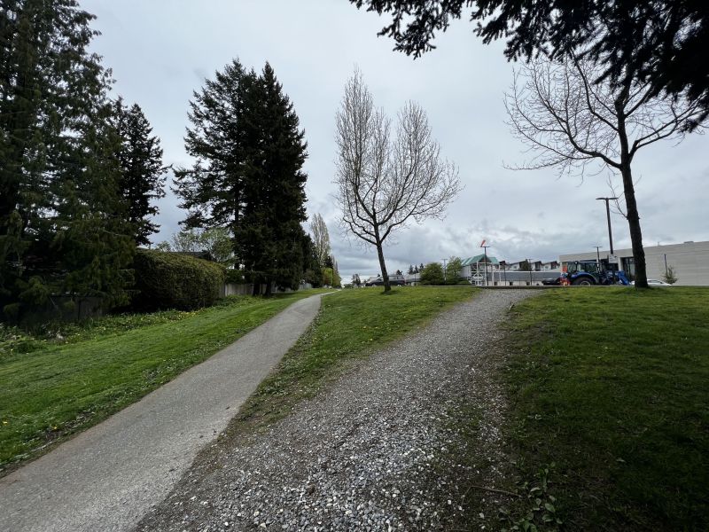 Looking east through existing off-leash dog area